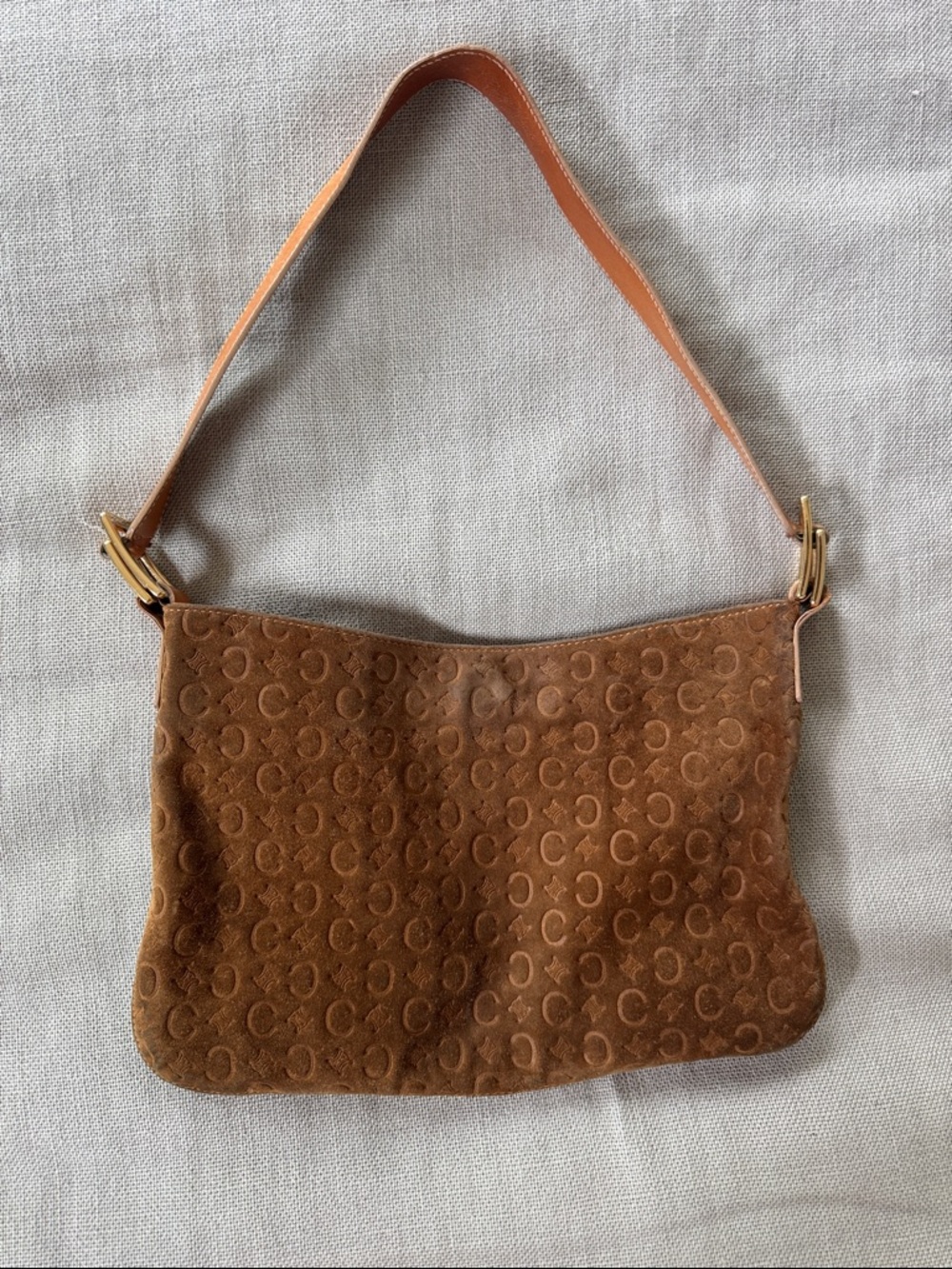 Vintage Celine Suede Shoulder Bag